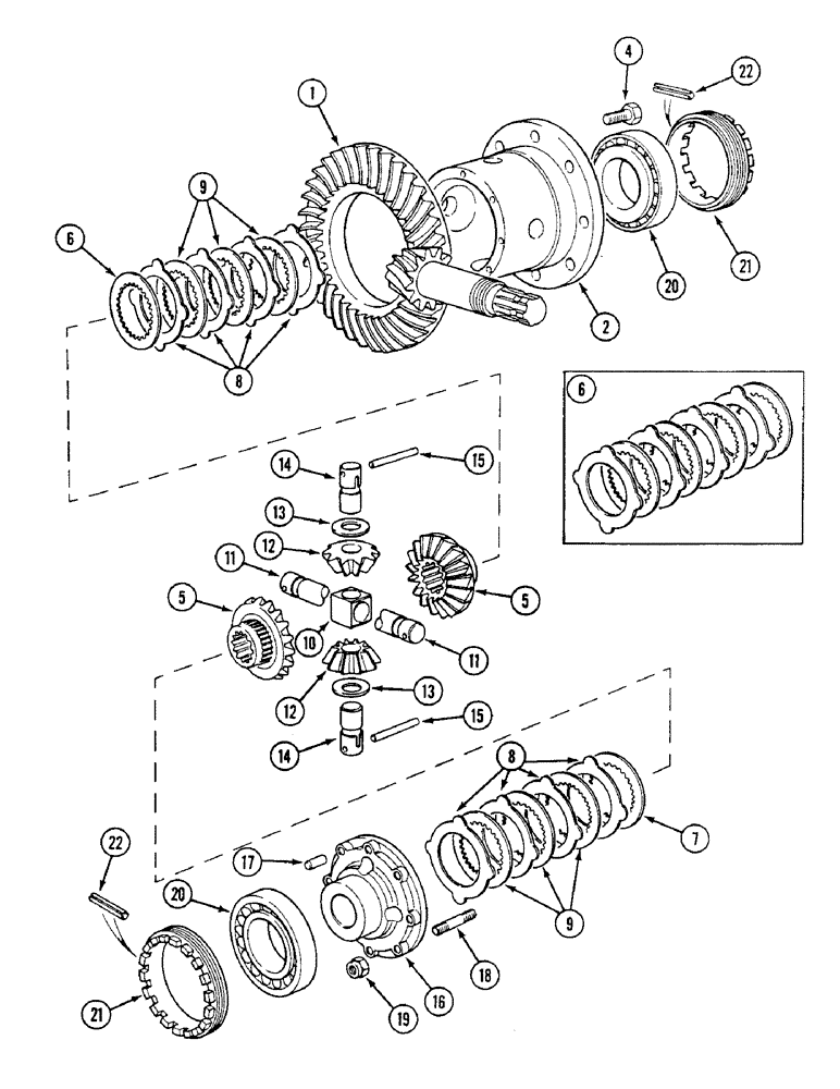 Схема запчастей Case IH 1494 - (5-142) - FRONT AXLE DIFFERENTIAL, MFD TRACTORS, PRIOR TO P.I.N. 11518001 (05) - STEERING