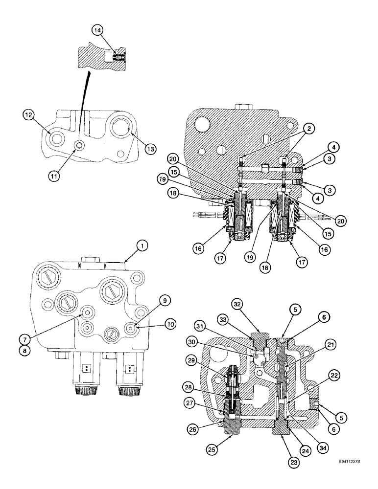 Схема запчастей Case IH 2188 - (8-38) - HEADER HEIGHT VALVE ASSEMBLY (07) - HYDRAULICS