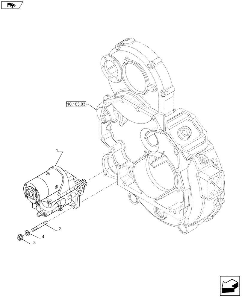 Схема запчастей Case IH F2CFE613A A017 - (55.201.01) - STARTER MOTOR (99457805) (55) - ELECTRICAL SYSTEMS