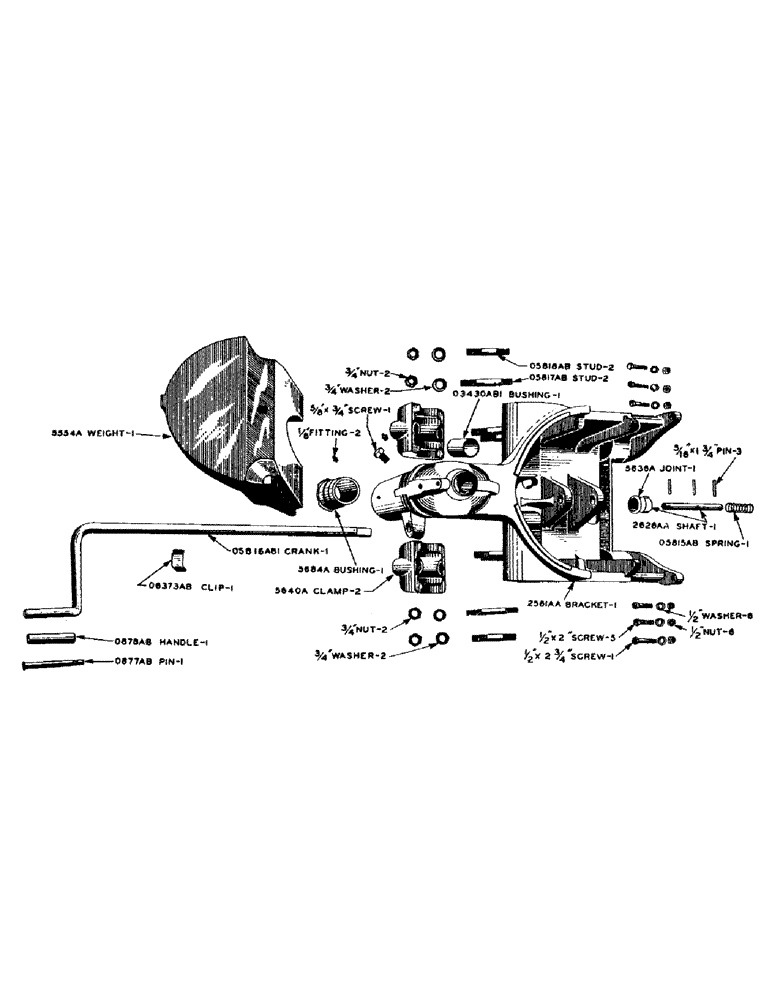 Схема запчастей Case IH SC-SERIES - (048) - STARTING CRANK AND RADIATOR BRACKET FOR SC TRACTOR (02) - ENGINE