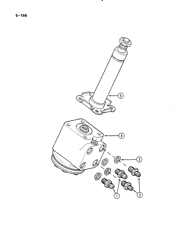 Схема запчастей Case IH 485 - (5-166) - STEERING VALVE AND COLUMN, P.I.N 18001 AND AFTER (05) - STEERING