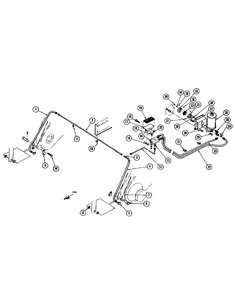 Схема запчастей Case IH 1075 - (006) - HYDRAULICS, AUGER HEADER (35) - HYDRAULIC SYSTEMS