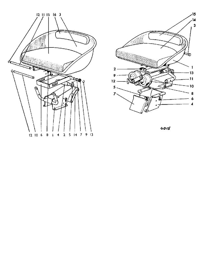 Схема запчастей Case IH 880A - (102) - DE-LUXE SEAT AND SUPPORT (12) - CHASSIS