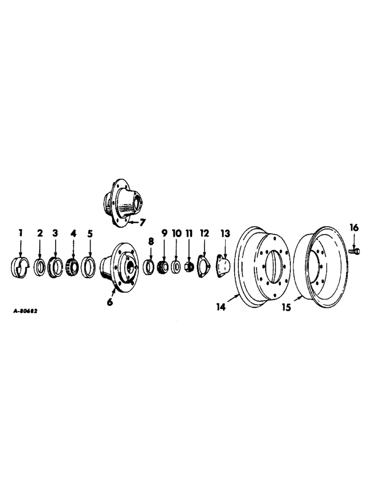 Схема запчастей Case IH 2404 - (096) - WHEELS, FRONT WHEEL, INTERNATIONAL SERIES, FOR ORCHARD AND MOWING OPERATIONS (11) - WHEELS