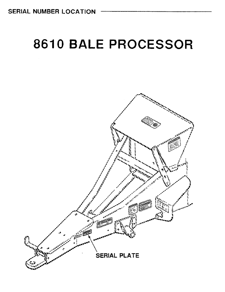 Схема запчастей Case IH 8610 - (1-2) - SERIAL NUMBER LOCATION (00) - GENERAL & PICTORIAL INDEX