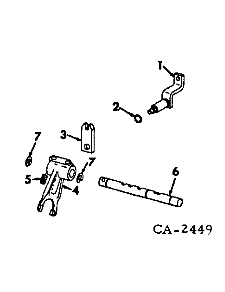 Схема запчастей Case IH 2500 - (07-30) - DRIVE TRAIN, GEAR SHIFT MECHANISM, RANGE TRANSMISSION WITH FORWARD AND REVERSE (04) - Drive Train