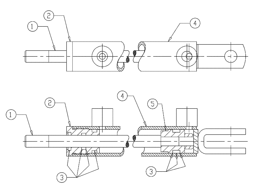 Схема запчастей Case IH 437 - (06-002) - CYLINDER, HYD, 1 INCH X 6 INCH Hydraulic Plumbing