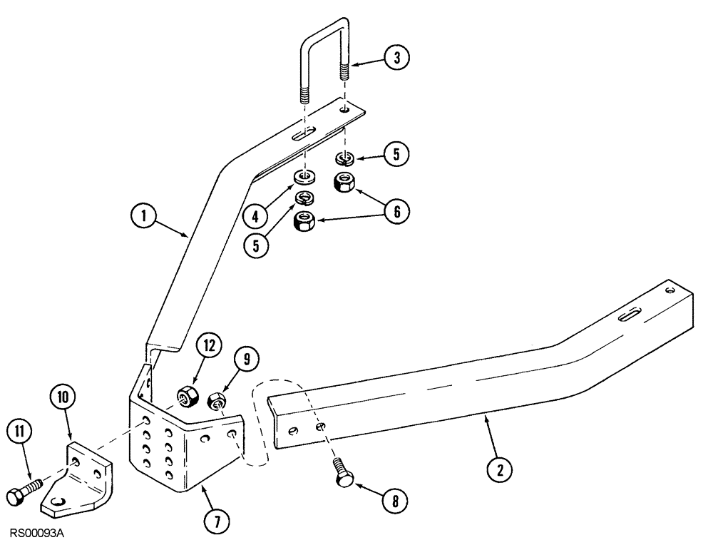 Схема запчастей Case IH 5850 - (09-88) - TRAILING HITCH (09) - CHASSIS