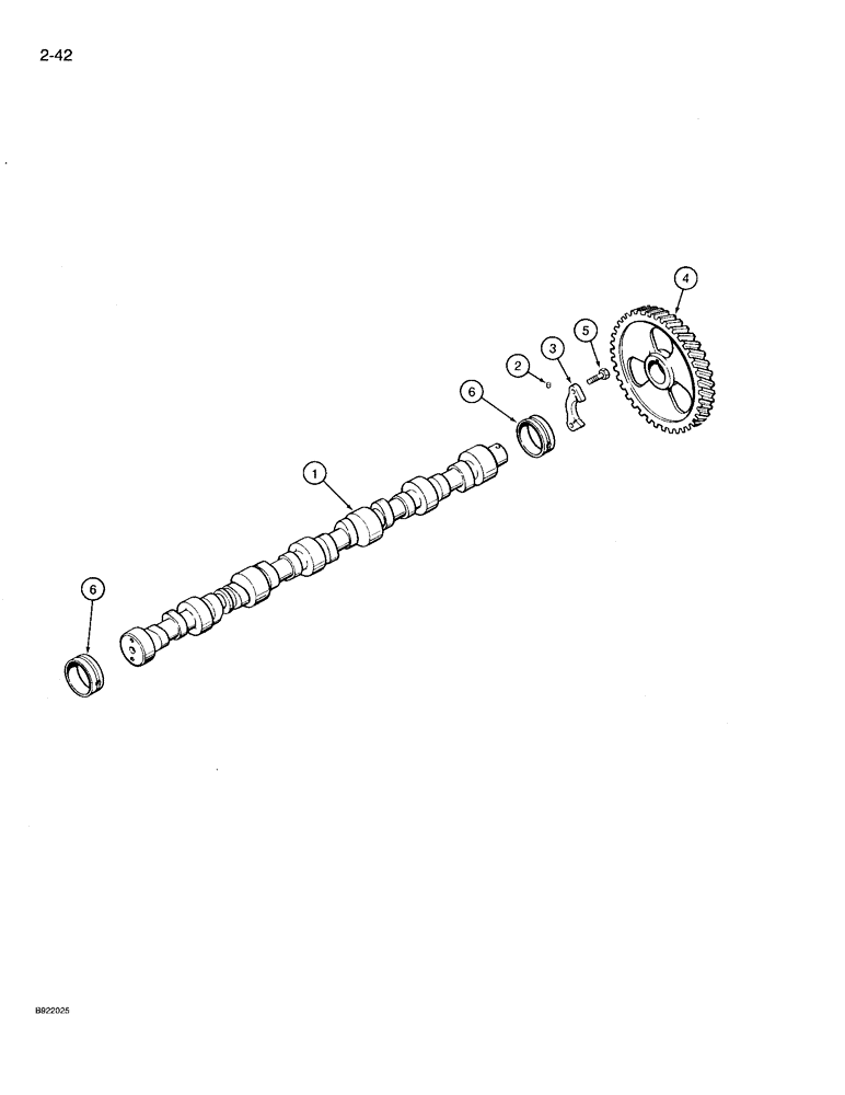 Схема запчастей Case IH 9230 - (2-042) - CAMSHAFT, 6T-830 ENGINE, 6TA-830 ENGINE (02) - ENGINE