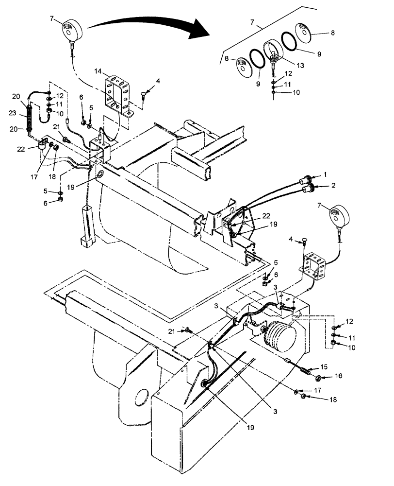 Схема запчастей Case IH RDX161 - (019[1]) - ELECTRICAL W/WDX1701 (55) - ELECTRICAL SYSTEMS