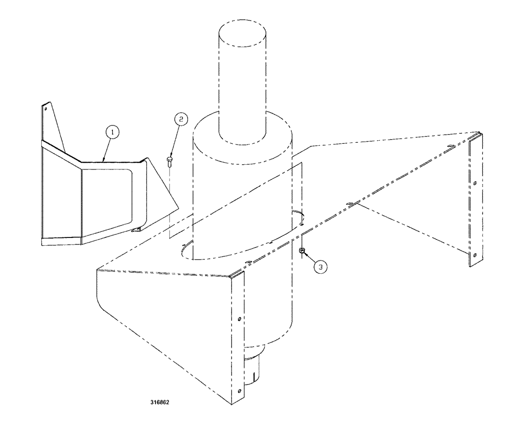 Схема запчастей Case IH SPX3200B - (046) - HEAT SHIELD GROUP (10) - ENGINE