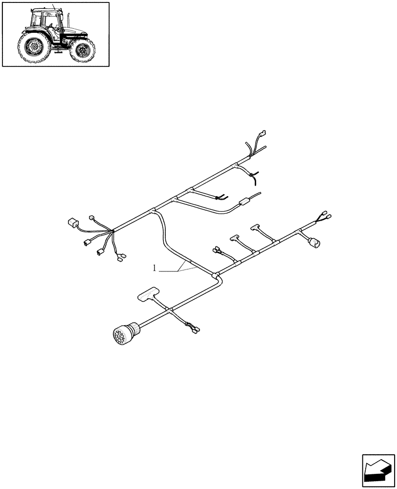 Схема запчастей Case IH JX90 - (1.75.4[04]) - ENGINE HARNESS - D6660 (06) - ELECTRICAL SYSTEMS