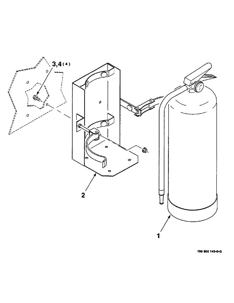 Схема запчастей Case IH 8455 - (9-18) - FIRE EXTINGUISHER KIT, HK50556 FIRE EXTINGUISHER KIT Decals & Attachments