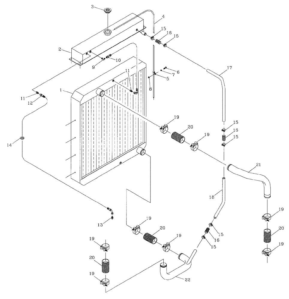 Схема запчастей Case IH 7700 - (C02[09]) - WATER RADIATOR, 3306 Engine & Engine Attachments