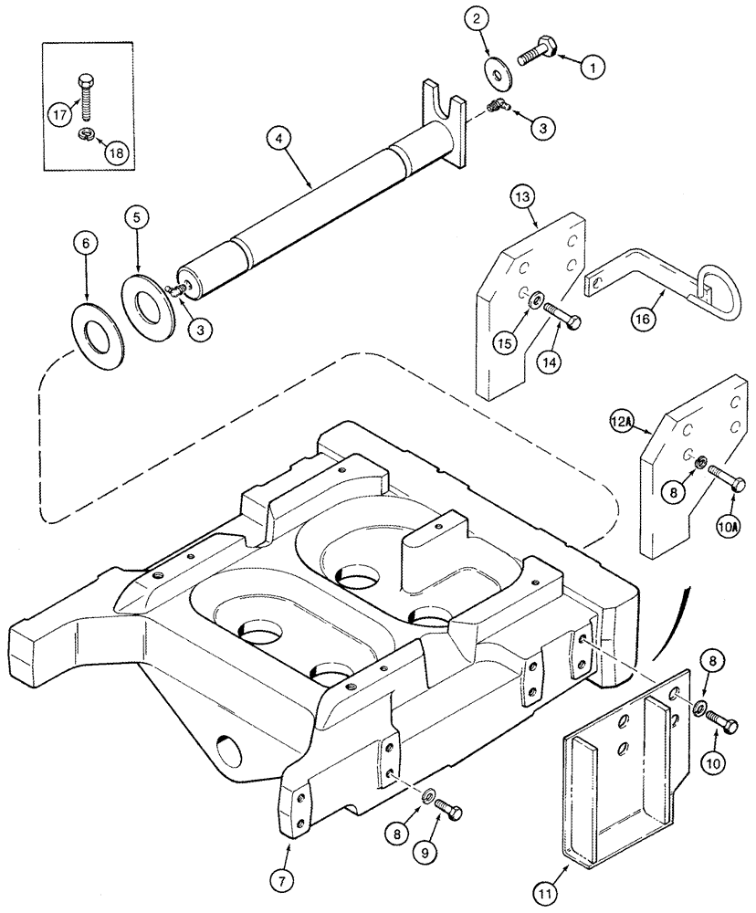 Схема запчастей Case IH 2555 - (05-05) - AXLE, REAR SUPPORT (04) - STEERING