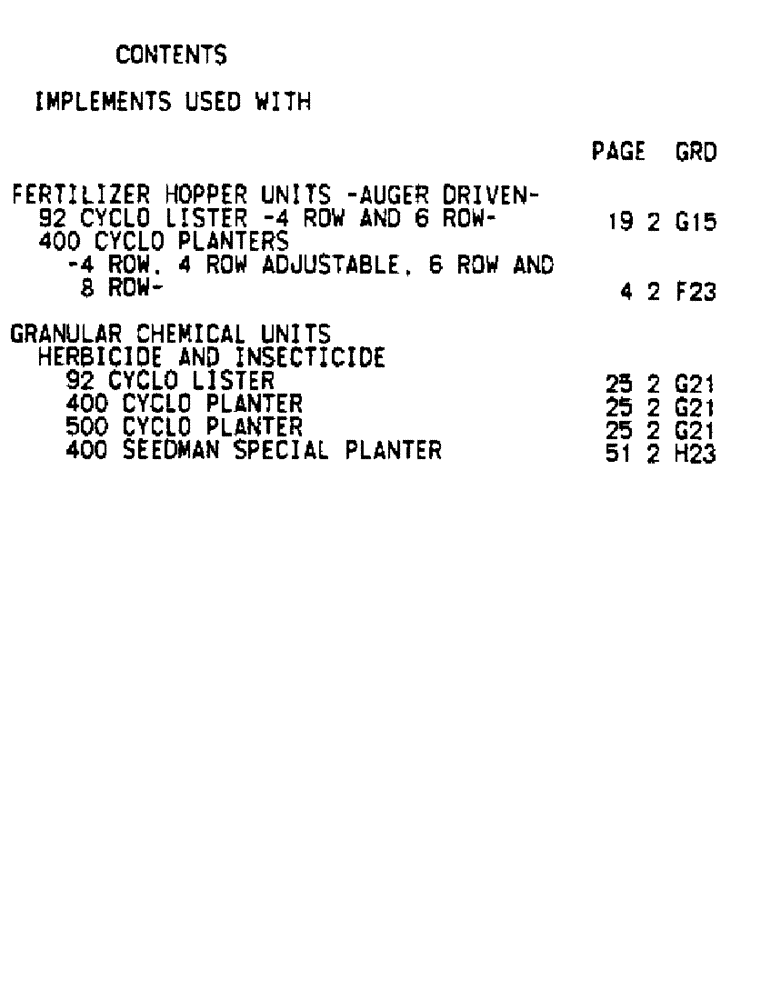 Схема запчастей Case IH 500 - (YA-01) - DRY FERTILIZERS 