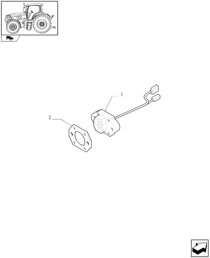 Схема запчастей Case IH MAXXUM 115 - (1.75.4/06) - NORTH AMERICA VERSION - HARNESS AND IMPLEMENT SOCKET (VAR.330007-335007) (06) - ELECTRICAL SYSTEMS