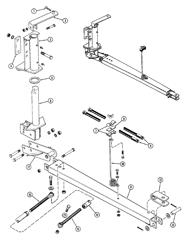 Схема запчастей Case IH 3300-SERIES - (05A) - HITCH, TRAIL HITCH 