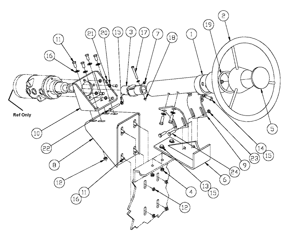 Схема запчастей Case IH FLX4300 - (01-004) - STEERING ASSEMBLY (10) - CAB