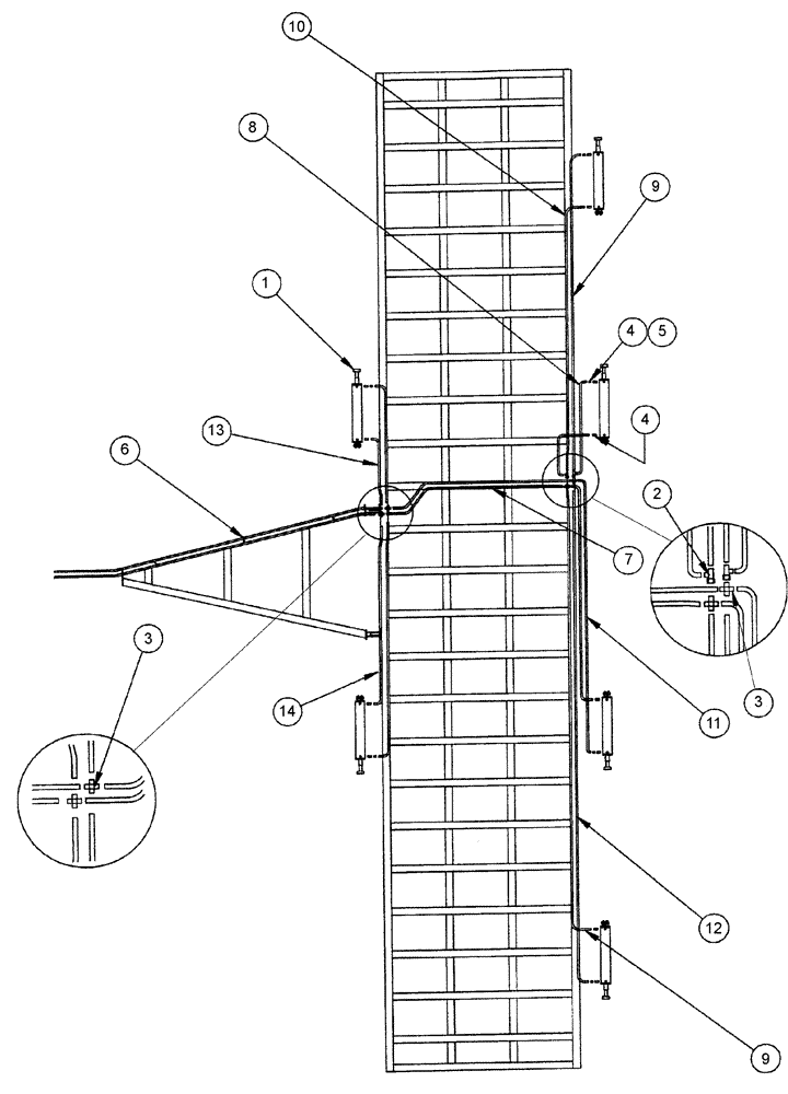 Схема запчастей Case IH ATX - (08-32) - HYDRAULIC WING LIFT SYSTEM, 4010 DRILL - 4 RANK, 5 PLEX (08) - HYDRAULICS