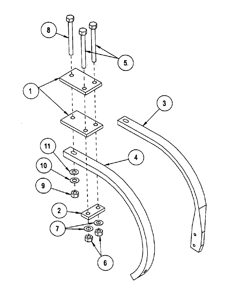 Схема запчастей Case IH CONCORD - (B50) - SOLID MOUNT SHANK ASSEMBLY 