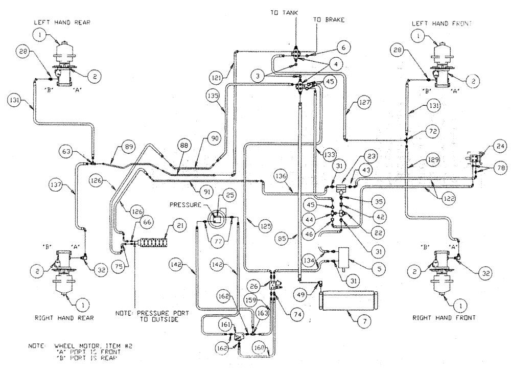 Схема запчастей Case IH TYLER - (05-001) - HYDRAULIC PLUMBING - BASIC UNIT TYLER SPRAYER Hydraulic Plumbing