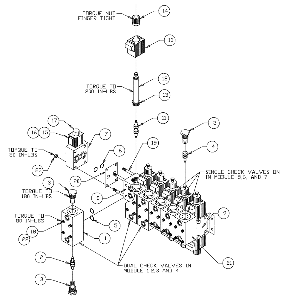 Схема запчастей Case IH PATRIOT NT - (06-010) - VALVE 6-BANK DIRECTIONAL Hydraulic Plumbing