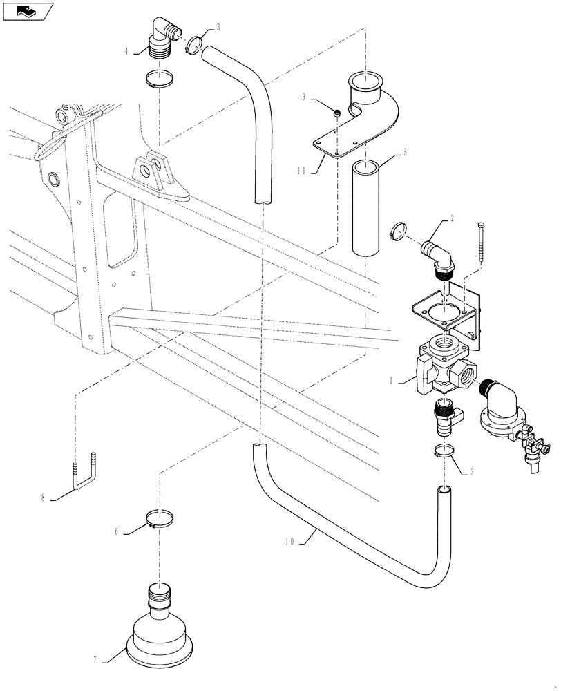 Схема запчастей Case IH 4420 - (11-029) - CHAMBER GROUP, LH DUAL DROP Options