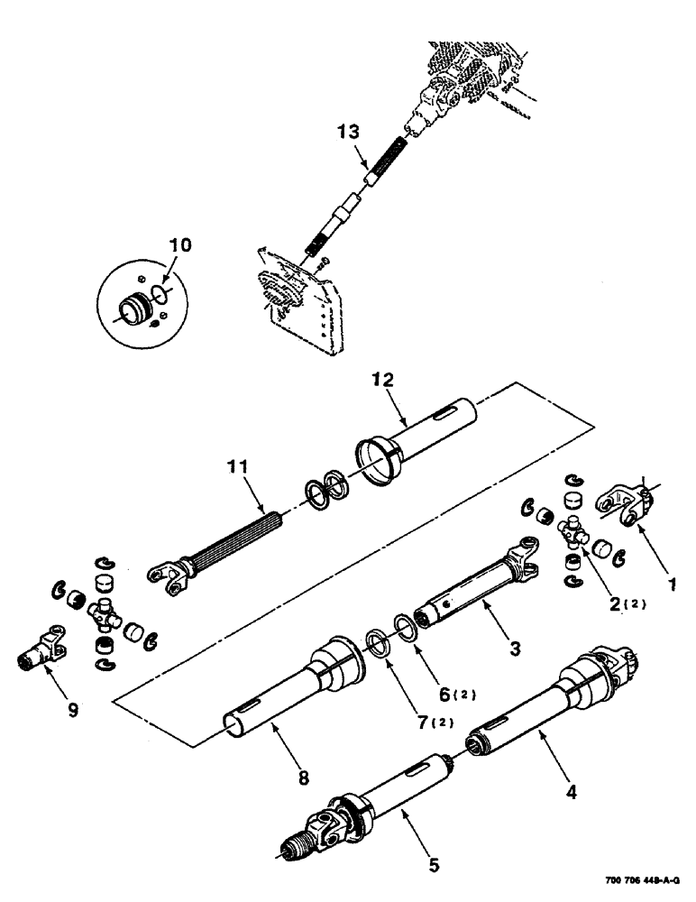 Схема запчастей Case IH 8580 - (02-06) - DRIVELINE ASSEMBLY, IMPLEMENT, 1000 RPM-TYPE 2, SN CFH0026001 THRU CFH0026552 Driveline