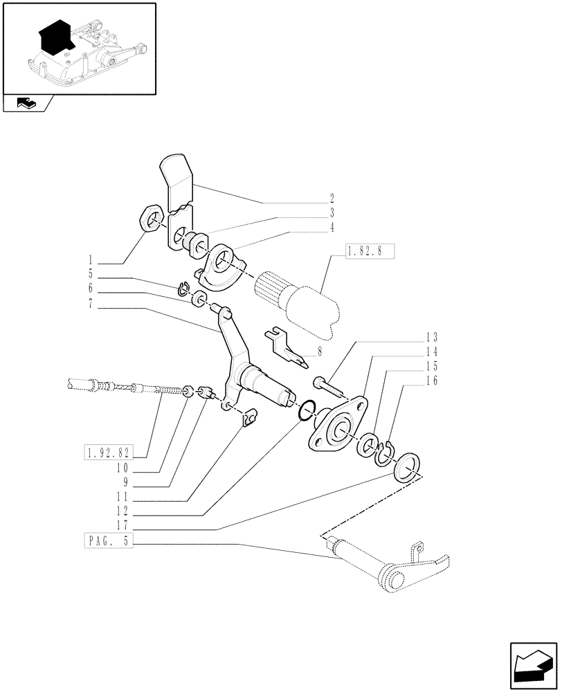 Схема запчастей Case IH FARMALL 85C - (1.82.5[06]) - LIFT CONTROL (07) - HYDRAULIC SYSTEM