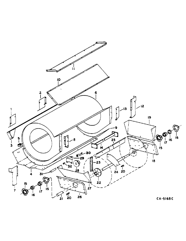 Схема запчастей Case IH 1460 - (17-099) - CLEANING FAN AND SHIELDS Mounted Equipment