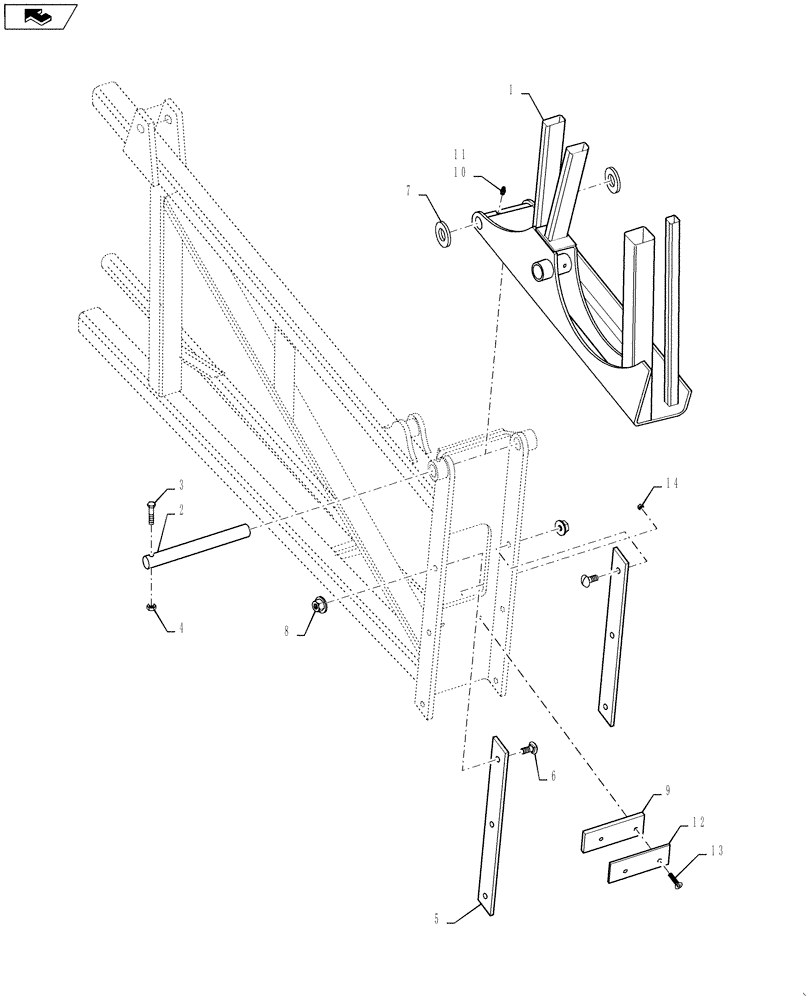 Схема запчастей Case IH 4420 - (08-011) - OUTER BOOM ASSEMBLY, RH, 60-90’, ENDING 11/2008 (09) - BOOMS