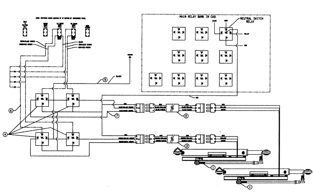 Схема запчастей Case IH PATRIOT 150 - (12-002) - WIRING - ELECTRICAL BOOM RELIEF (06) - ELECTRICAL