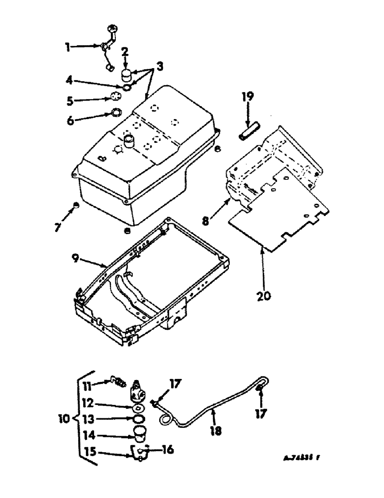 Схема запчастей Case IH 2756 - (E-3) - FUEL SYSTEM, FUEL TANK, SUPPORTS AND PIPING, GASOLINE ENGINE TRACTORS (02) - FUEL SYSTEM