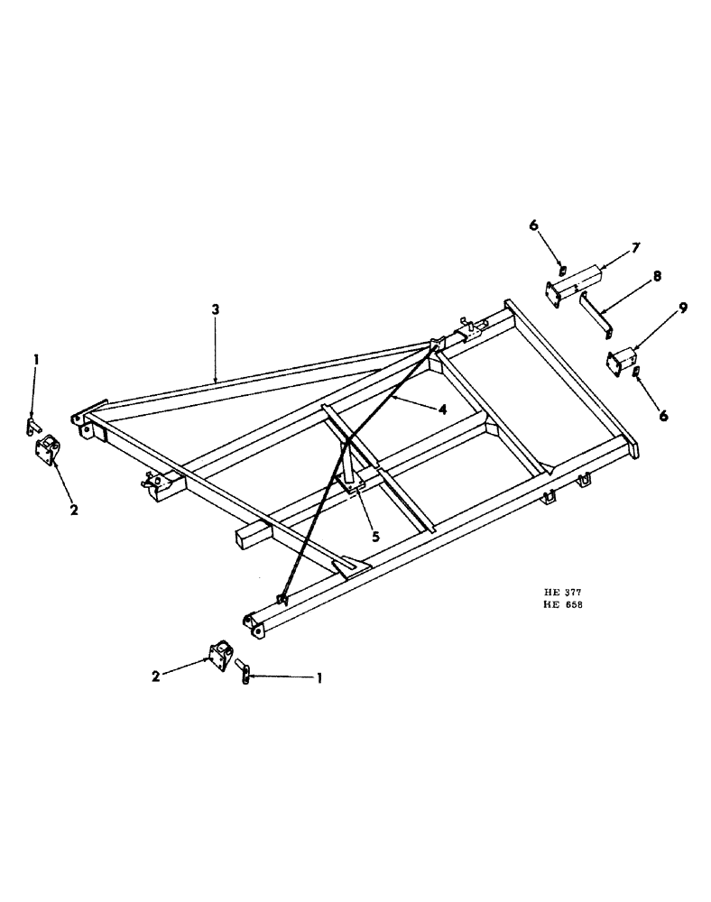 Схема запчастей Case IH 55 - (12-15) - WING FRAME & EXTENSION (31 FT MACHINE) 