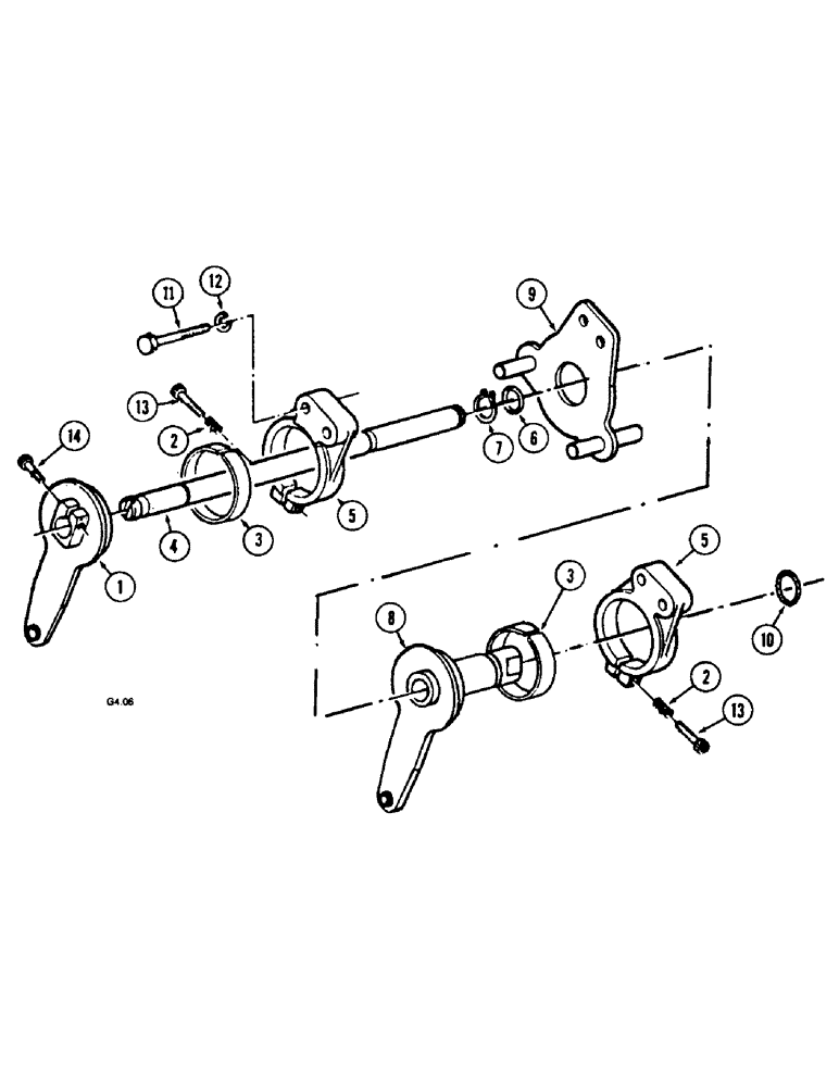 Схема запчастей Case IH 2150 - (8-16) - HYDRAULIC LIFT, OUTER CONTROLS (08) - HYDRAULICS