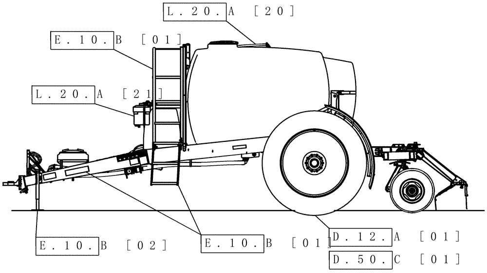 Схема запчастей Case IH SRX160 - (A[02]) - PICTORIAL INDEX - WHEELED BOOM SPRAYER A - Distribution Systems