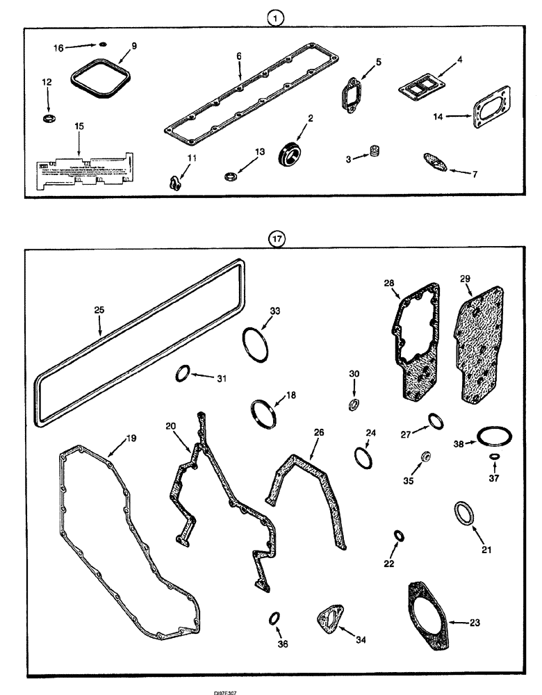 Схема запчастей Case IH SPX3185 - (070) - ENGINE, GASKET KITS, VALVE GRIND AND CYLINDER BLOCK (10) - ENGINE