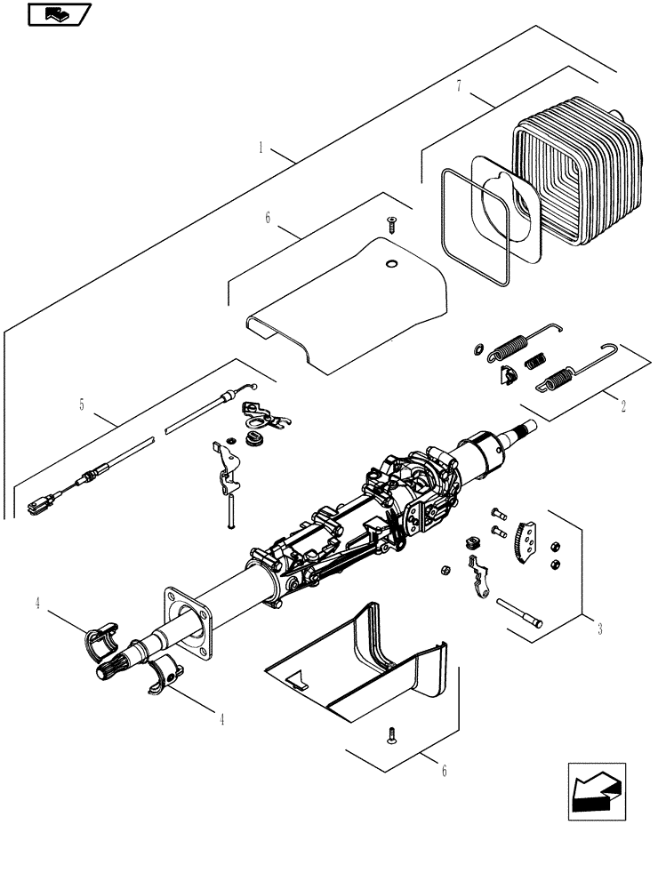 Схема запчастей Case IH MAGNUM 225 - (41.204.02) - STEERING COLUMN ASSEMBLY (41) - STEERING