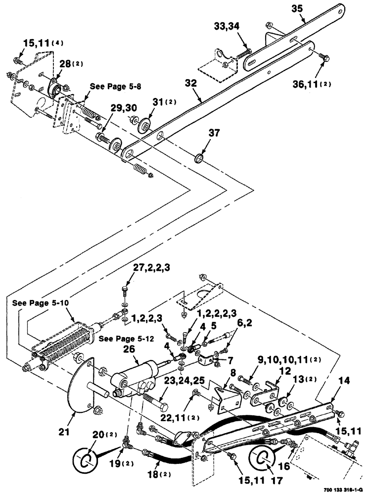 Схема запчастей Case IH 8860 - (05-06) - TRANSMISSION CONTROLS ASSEMBLY (14) - MAIN GEARBOX & DRIVE