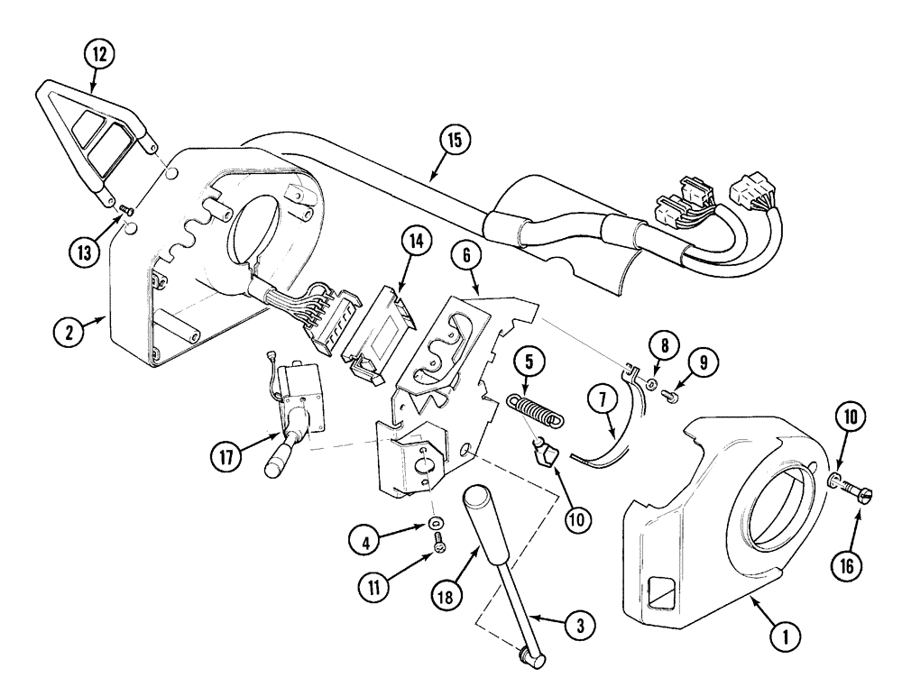 Схема запчастей Case IH 5130 - (6-062) - TRANSMISSION, FORWARD/NEUTRAL/REVERSE SHUTTLE CONTROLS, JJF1030000 (06) - POWER TRAIN