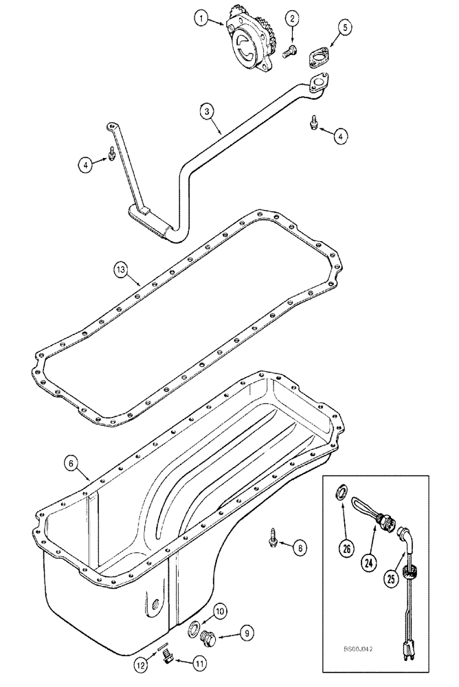 Схема запчастей Case IH SPX3200 - (03-015) - OIL PUMP & OIL PAN (01) - ENGINE