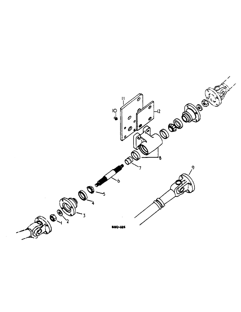 Схема запчастей Case IH 684 - (07-73) - DRIVE TRAIN, PROPELLER SHAFT, ALL WHEEL DRIVE TRACTORS (04) - Drive Train