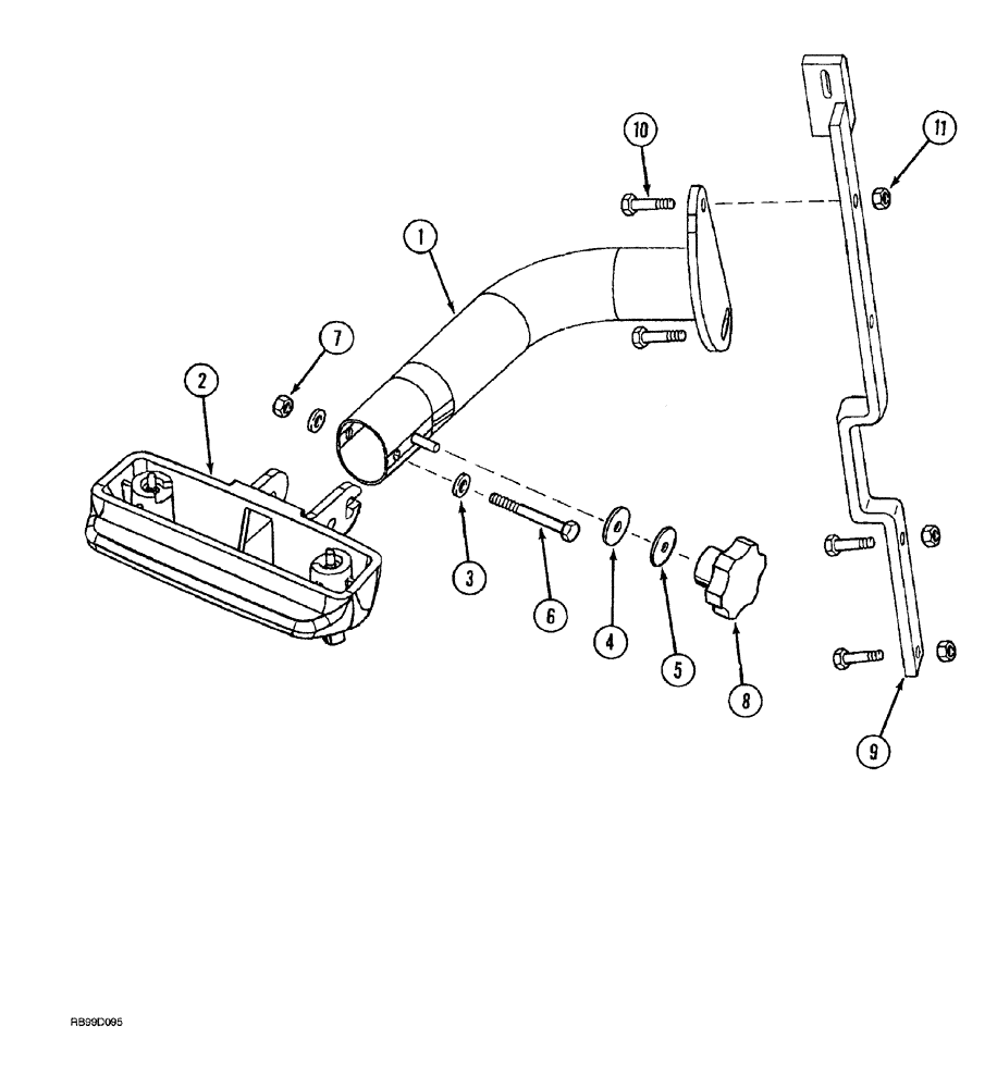 Схема запчастей Case IH AFS - (05-30) - CDU / ECDU MOUNTING (5100 AND 5200 SERIES TRACTOR) (55) - ELECTRICAL SYSTEMS