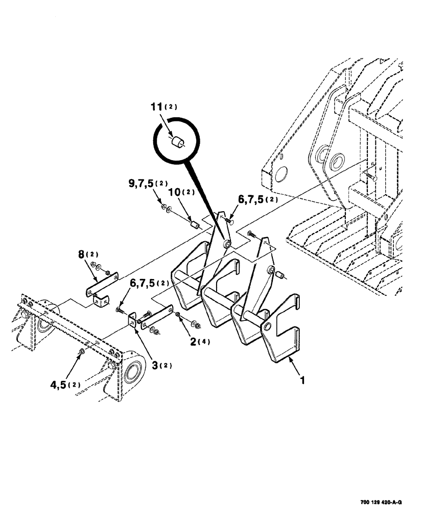 Схема запчастей Case IH 8576 - (09-014) - SLOT CLEANER KIT, 700129421 SLOT CLEANER KIT COMPLETE, S.N. CFH0113001 THRU CFH0117523 Decals & Attachments