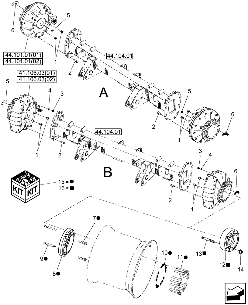 Схема запчастей Case IH 7120 - (25.310.04) - FINAL DRIVE, MOUNTING HARDWARE (DELAYED) (25) - FRONT AXLE SYSTEM