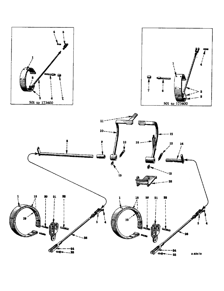 Схема запчастей Case IH INTERNATIONAL - (04-1) - BRAKES, FOOT BRAKES (5.1) - BRAKES