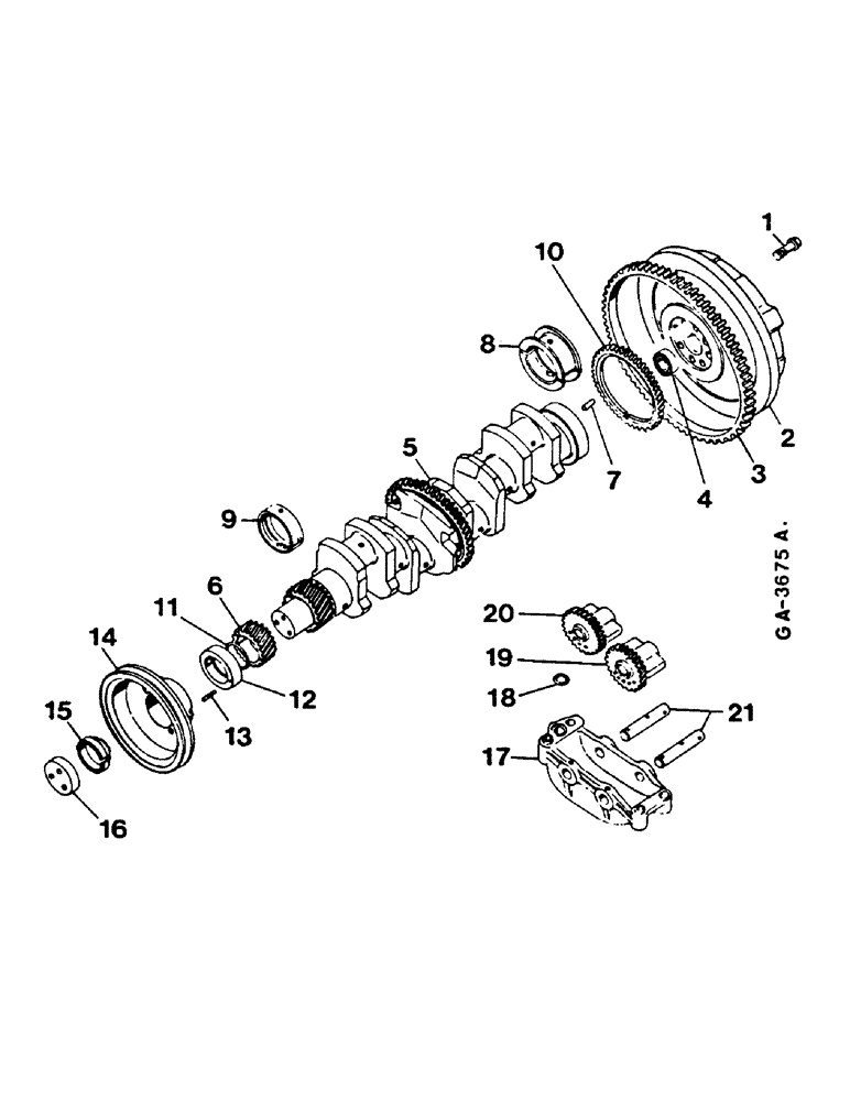 Схема запчастей Case IH 744 - (2J23) - CRANKSHAFT Power