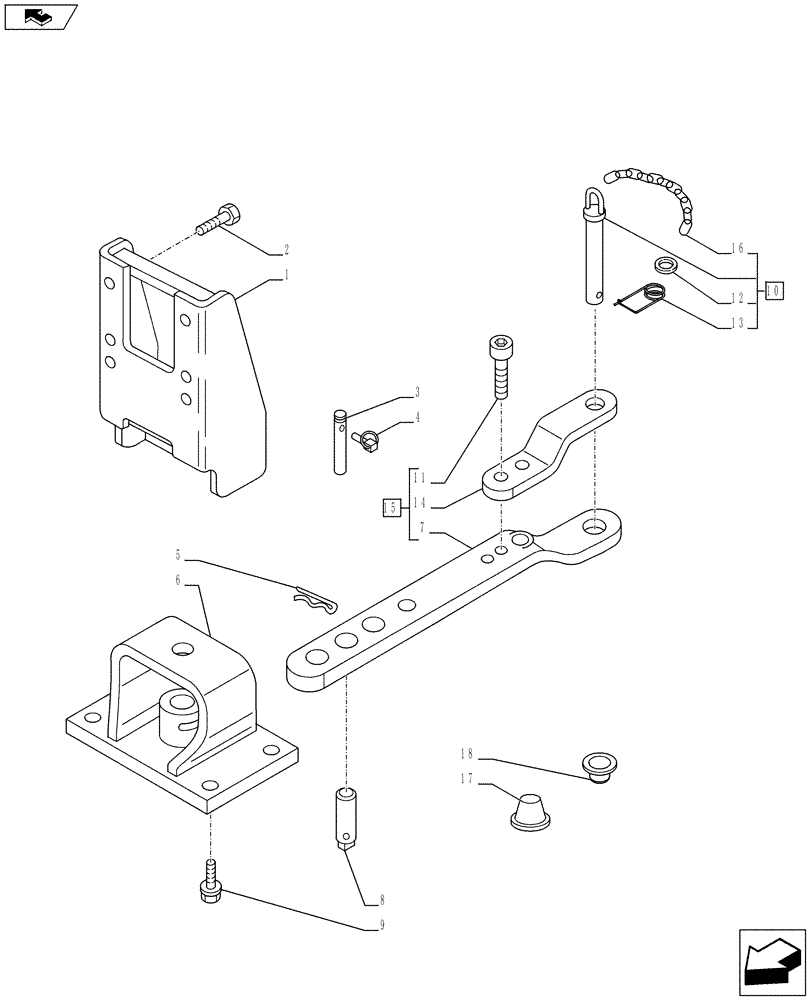 Схема запчастей Case IH PUMA 215 - (37.100.0402) - INDEPENDENT SWINGING DRAWBAR WITH CLEVIS (CAT.3) - SWINGING DRAWBAR - NAR (VAR.743224) (37) - HITCHES, DRAWBARS & IMPLEMENT COUPLINGS