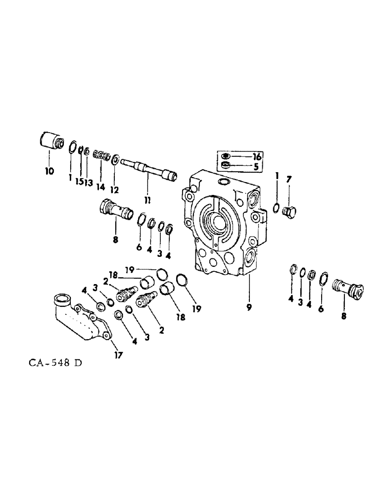 Схема запчастей Case IH 3488 - (07-10) - DRIVE TRAIN, CENTER SECTION BODY (04) - Drive Train